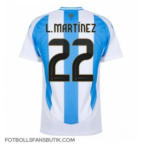 Argentina Lautaro Martinez #22 Replika Hemmatröja Copa America 2024 Kortärmad